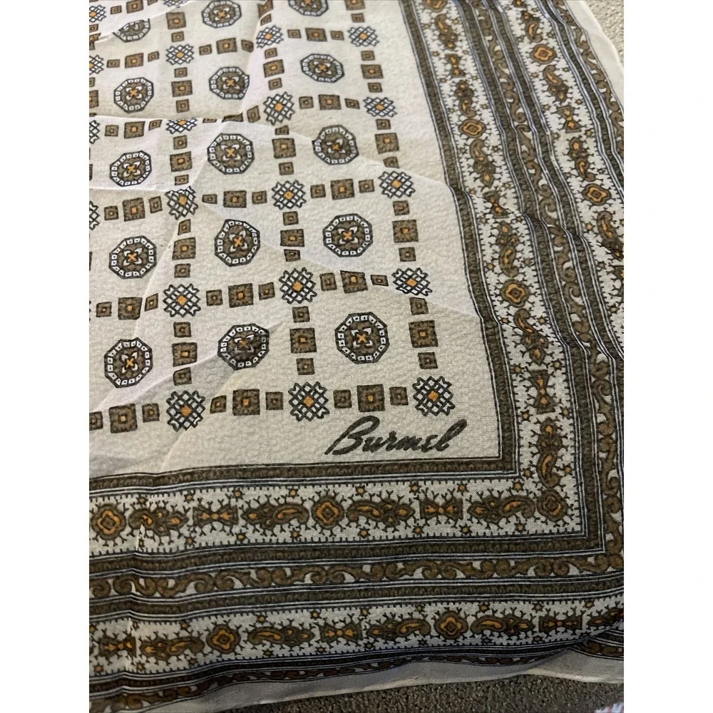 Vintage Burmel Womens Silk Scarf Mid Centry Retro Design (TD)